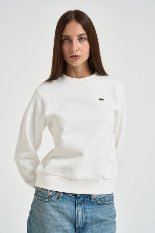 Felpa donna cropped bianca - 2