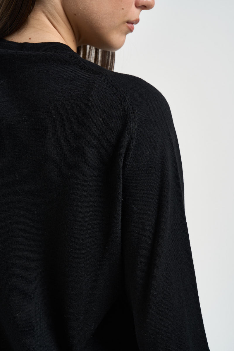 Cardigan donna in lana nero CF6059 MA82O22222 LIU JO 