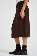 Gonna donna in suede marrone CF6121 P0382X0800 LIU JO 