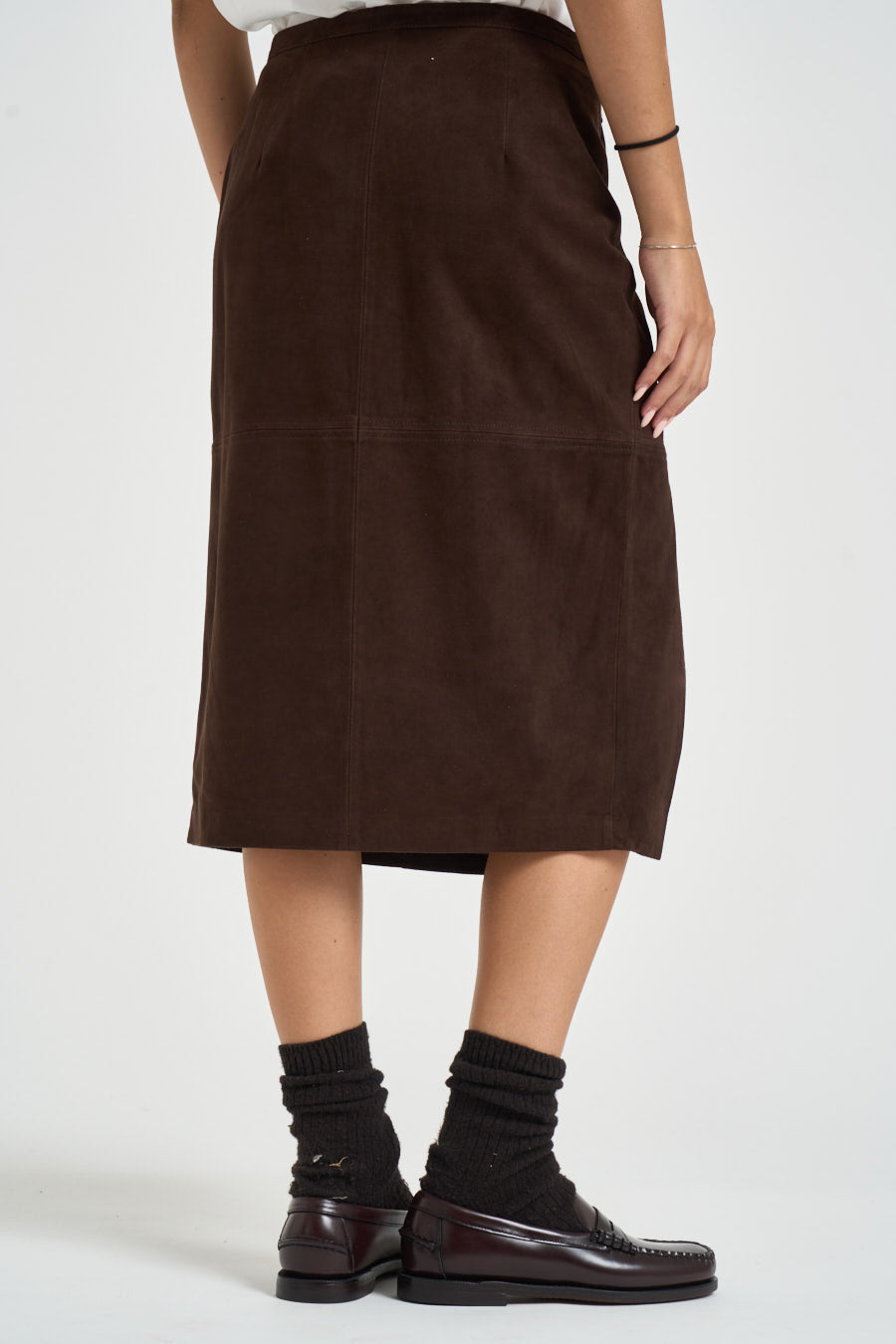 Gonna donna in suede marrone CF6121 P0382X0800 LIU JO 