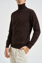 Maglia uomo dolcevita marrone scuro QF6088 MA27P91106 LIU JO 