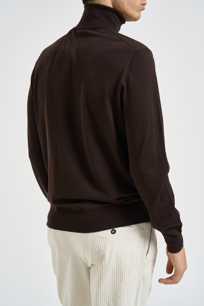 Maglia uomo dolcevita marrone scuro QF6088 MA27P91106 LIU JO 