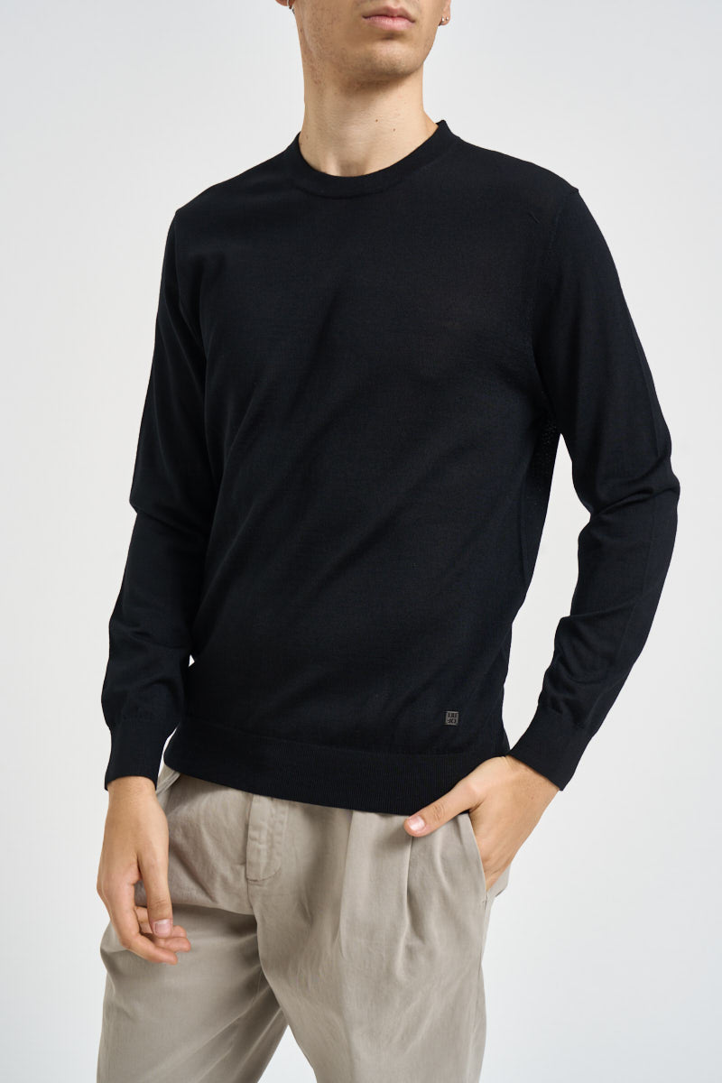 Maglia uomo girocollo nera QXX134 MA27P22222 LIU JO 