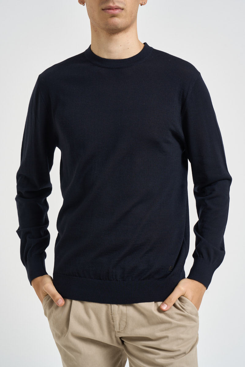 Maglia uomo girocollo blu QXX134 MA27P94013 LIU JO 