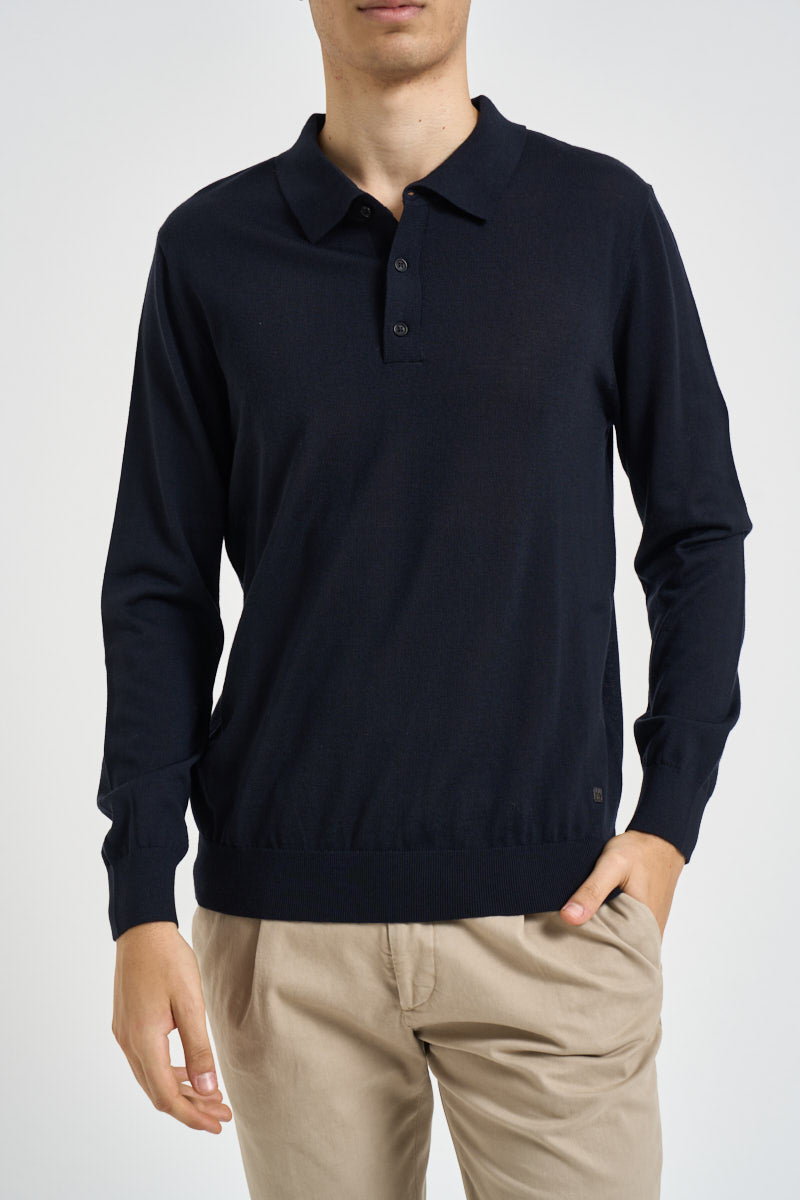 Maglia uomo a polo blu navy QXX136 MA27P94013 LIU JO 