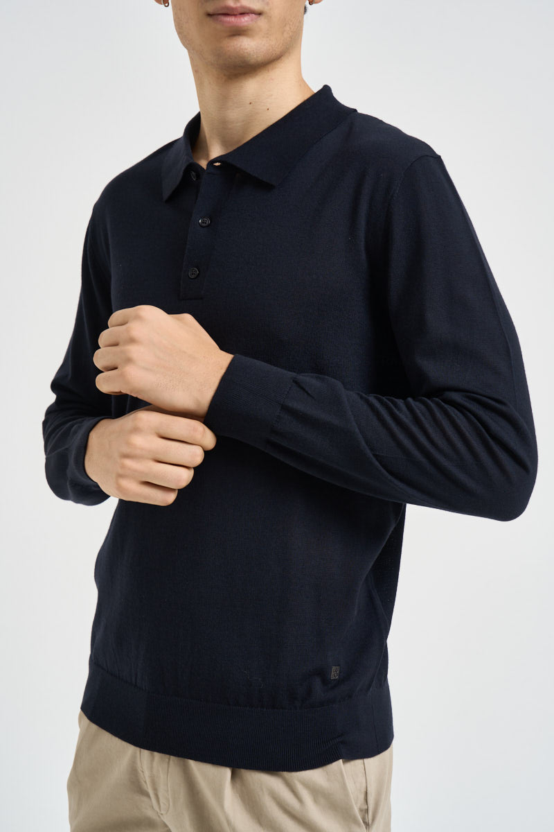 Maglia uomo a polo blu navy QXX136 MA27P94013 LIU JO 
