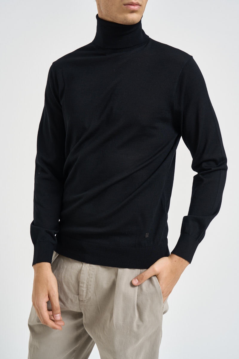 Maglia uomo dolcevita nera QXX138 MA27P22222 LIU JO 