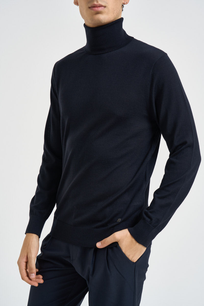 Maglia uomo dolcevita blu QXX138 MA27P94013 LIU JO 