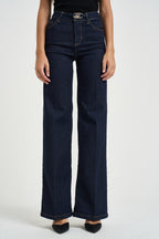 Jeans donna a vita alta blu scuro UF6088 D02647L000 LIU JO 