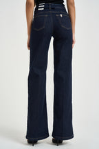 Jeans donna a vita alta blu scuro UF6088 D02647L000 LIU JO 