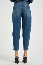 Jeans donna balloon con bottone sul fondo blu UF6130 D029479096 LIU JO 