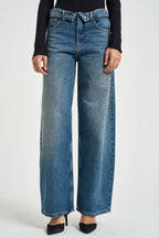 Jeans donna con zip sul retro blu UF6500 D039679156 LIU JO 