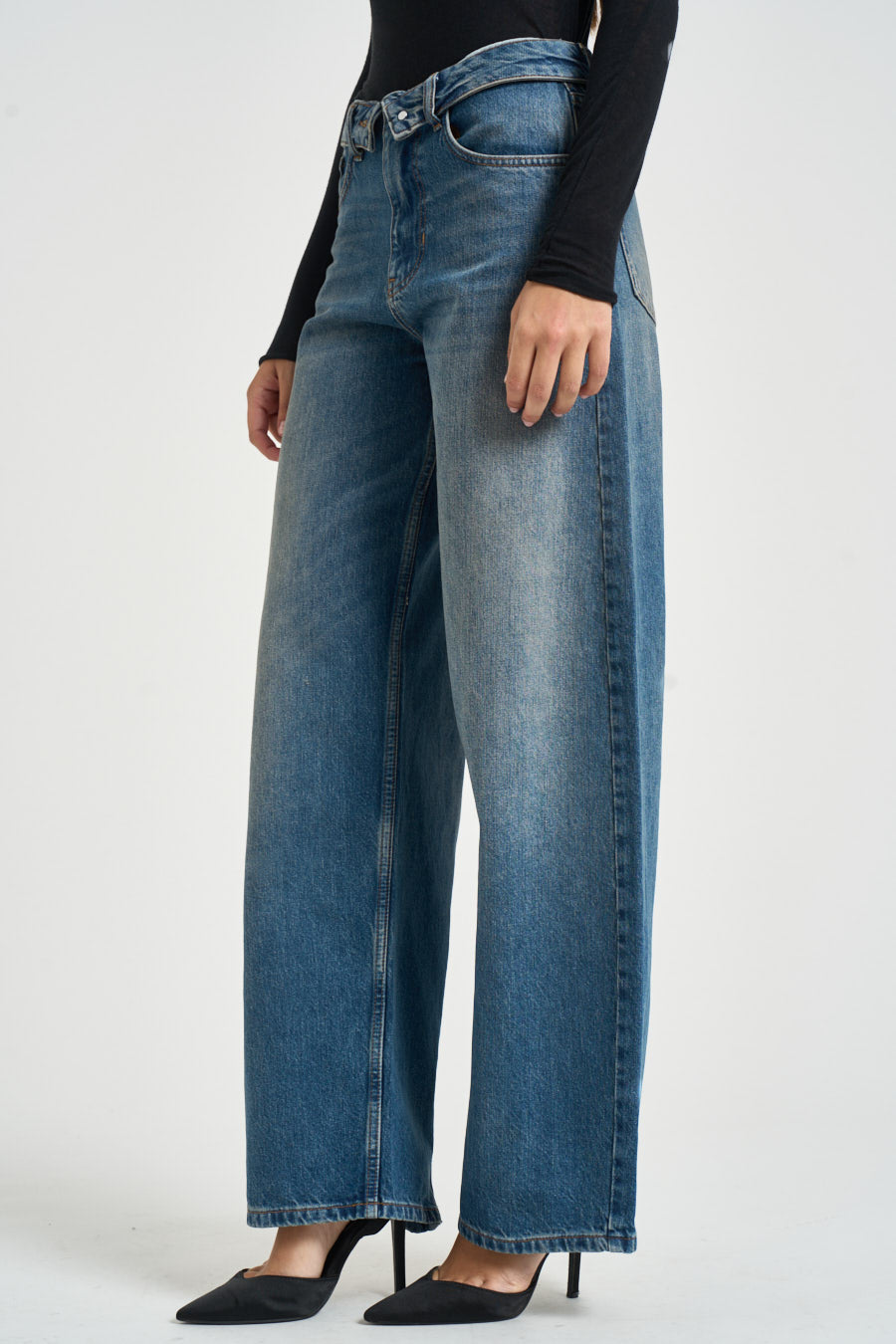 Jeans donna con zip sul retro blu UF6500 D039679156 LIU JO 