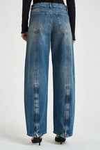 Jeans donna con zip sul retro blu UF6500 D039679156 LIU JO 