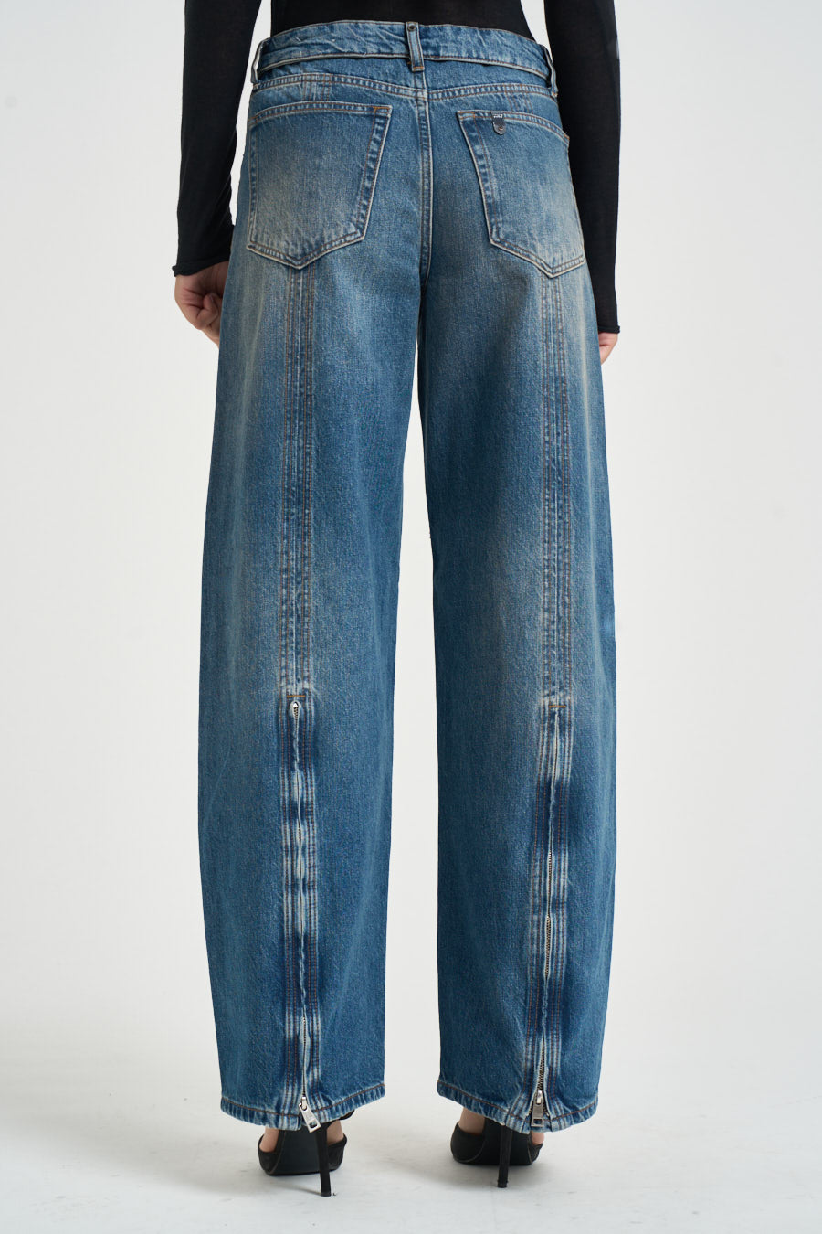 Jeans donna con zip sul retro blu UF6500 D039679156 LIU JO 
