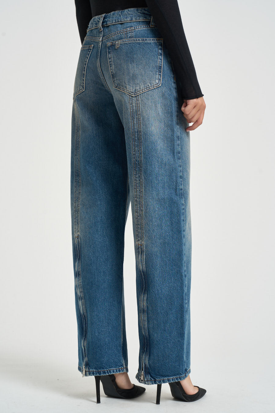 Jeans donna con zip sul retro blu UF6500 D039679156 LIU JO 