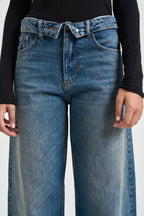 Jeans donna con zip sul retro blu UF6500 D039679156 LIU JO 