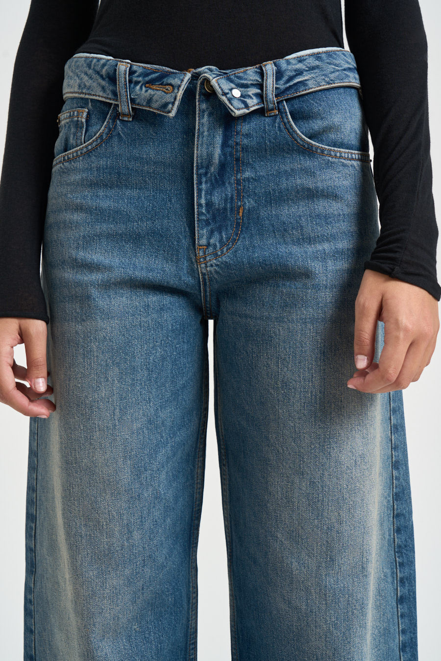 Jeans donna con zip sul retro blu UF6500 D039679156 LIU JO 