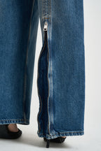 Jeans donna con zip sul retro blu UF6500 D039679156 LIU JO 