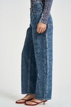 Jeans donna loose Fit animalier blu UF6519 D039779154 LIU JO 