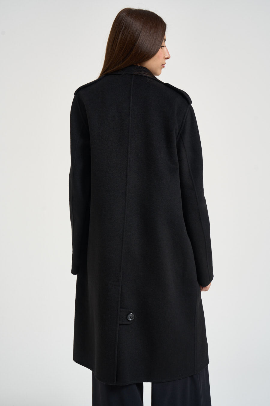 Cappotto donna doppiopetto nero WF6006 T677A22222 LIU JO 