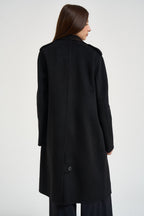 Cappotto donna doppiopetto nero WF6006 T677A22222 LIU JO 
