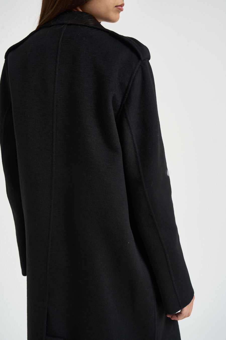 Cappotto donna doppiopetto nero WF6006 T677A22222 LIU JO 