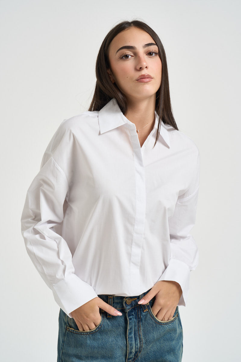 Camicia donna in popeline bianca WF6271 T741A11111 LIU JO 