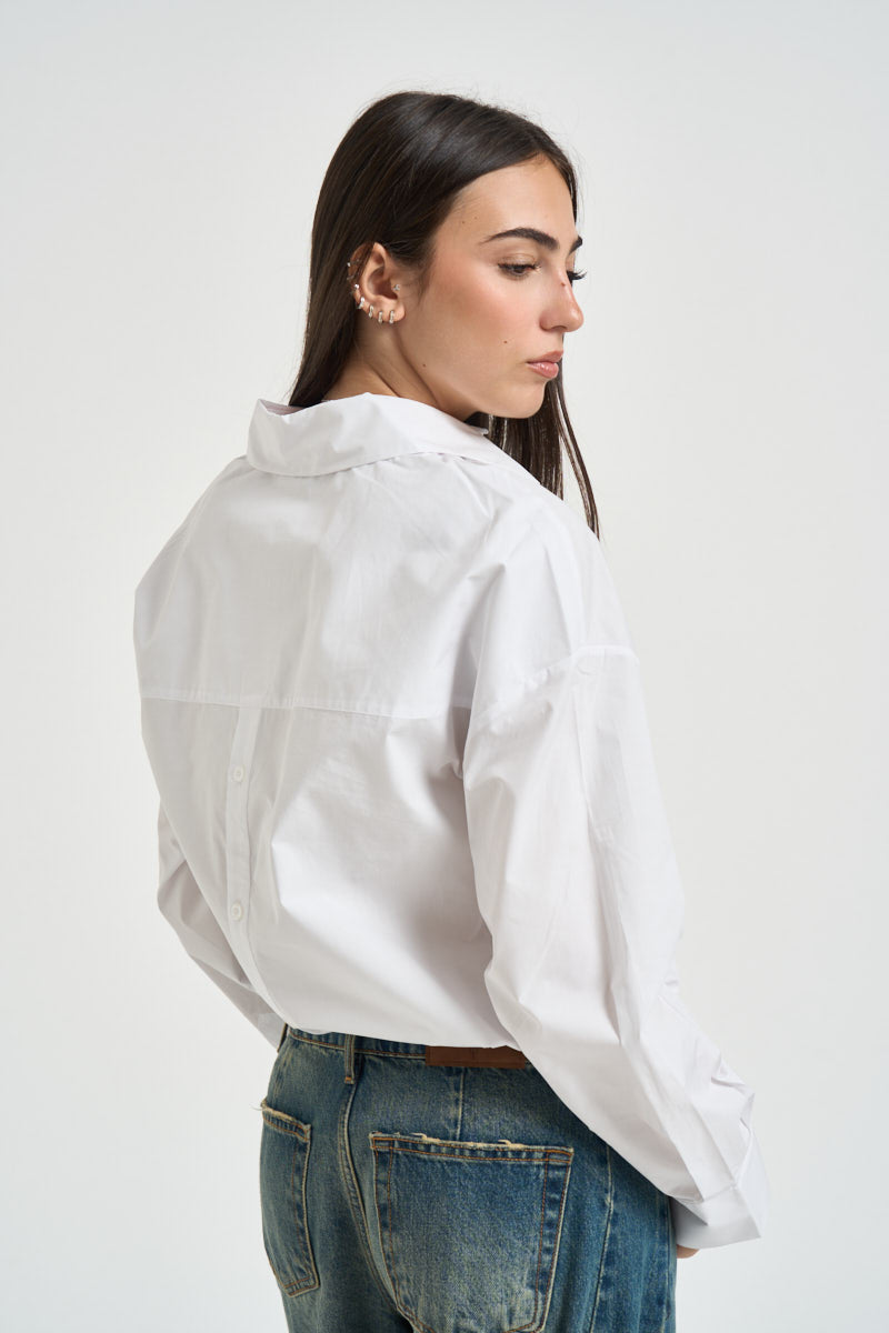 Camicia donna in popeline bianca WF6271 T741A11111 LIU JO 