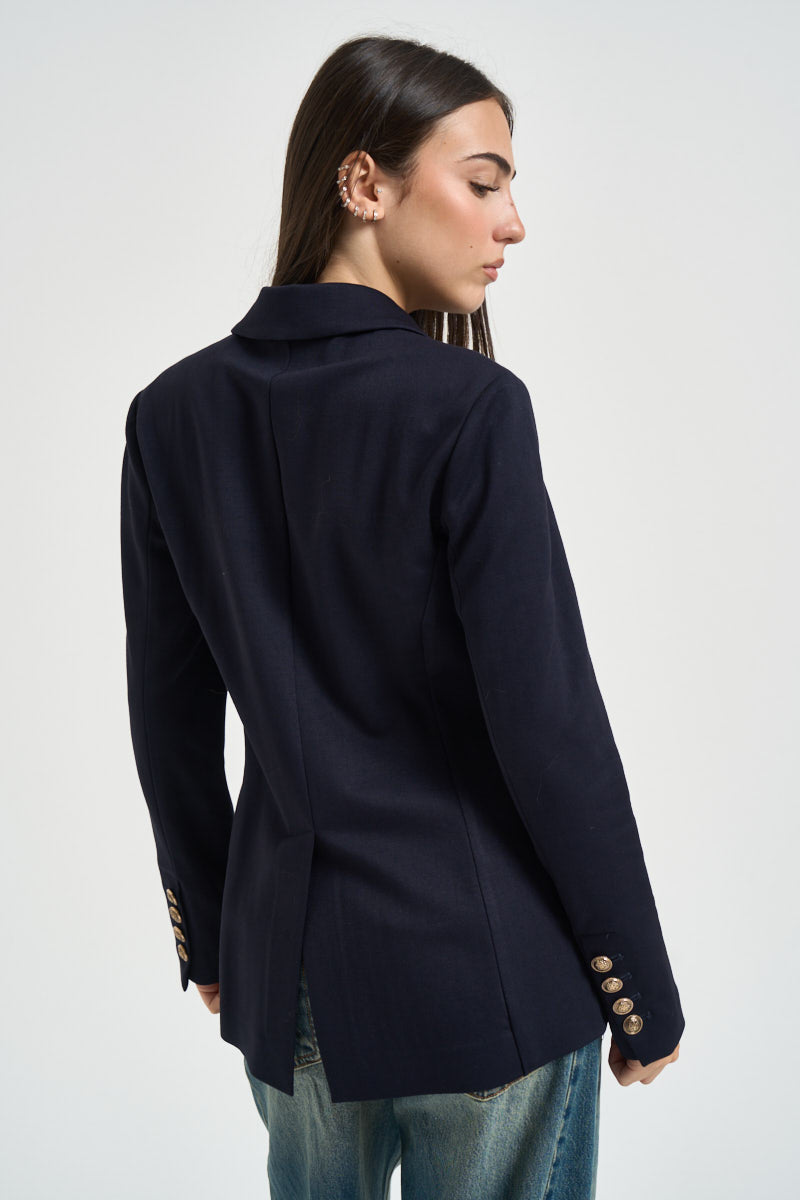 Giacca donna in punto Milano blu scuro WF6366 J397693922 LIU JO 