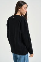 Cardigan donna in pura lana nero WF6417 MS009L9456 LIU JO 