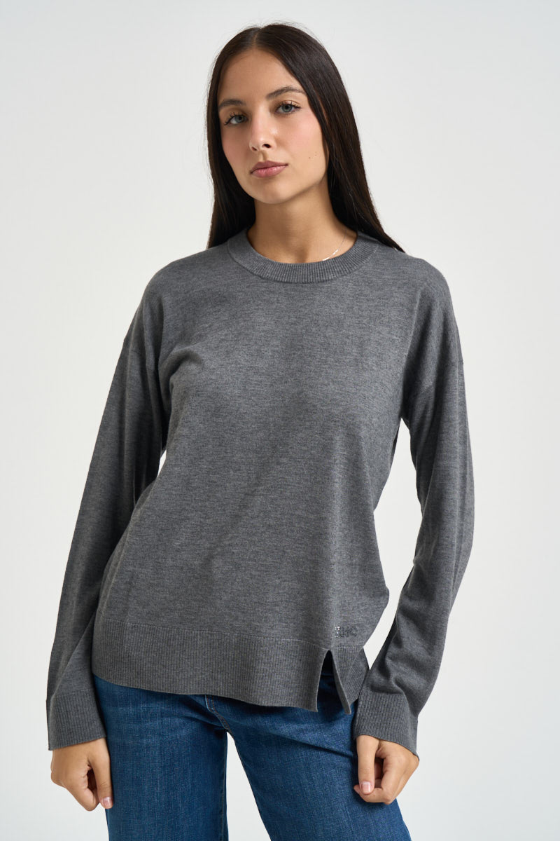 Maglia donna girocollo grigio WF6418 MA16R02050 LIU JO 
