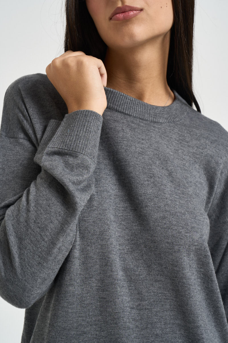 Maglia donna girocollo grigio WF6418 MA16R02050 LIU JO 