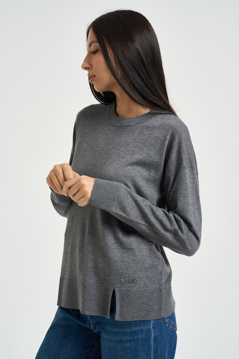 Maglia donna girocollo grigio WF6418 MA16R02050 LIU JO 