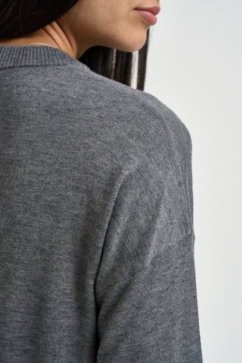 Maglia donna girocollo grigio WF6418 MA16R02050 LIU JO 