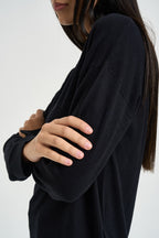 Maglia donna girocollo marrone scuro WF6418 MA16R22222 LIU JO 