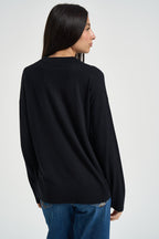 Maglia donna girocollo marrone scuro WF6418 MA16R22222 LIU JO 