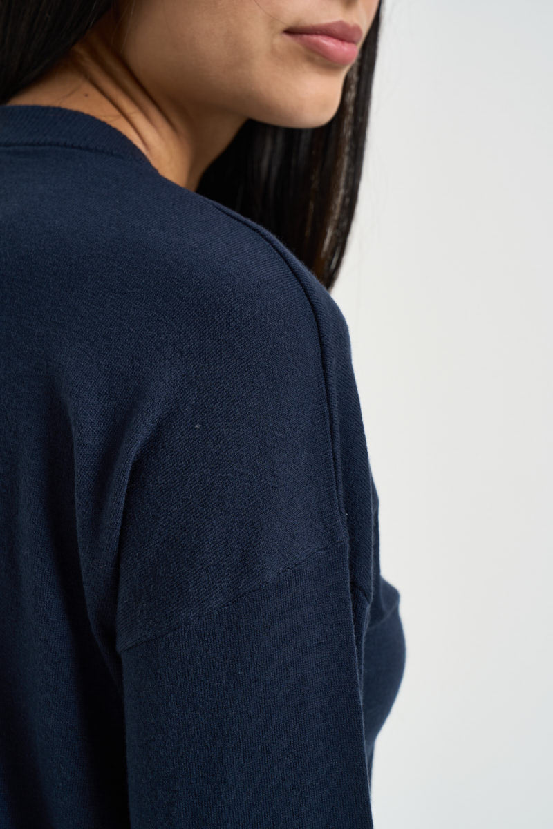 Maglia donna girocollo blu WF6418 MA16R93922 LIU JO 