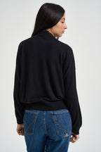 Maglia donna con fiocco nera WF6445 MA16R22222 LIU JO 