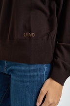 Maglia donna con fiocco marrone WF6445 MA16R91106 LIU JO 