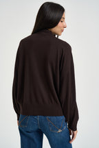 Maglia donna con fiocco marrone WF6445 MA16R91106 LIU JO 