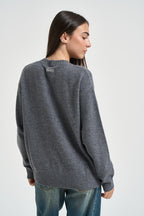 Maglia donna in lana grigia WF6455 MS0099451 LIU JO 