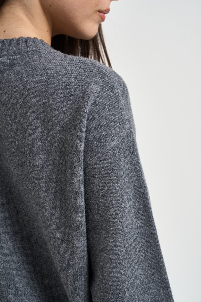 Maglia donna in lana grigia WF6455 MS0099451 LIU JO 