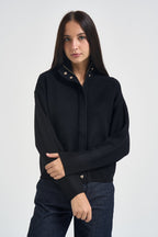Cardigan donna con zip nero TF6086 22222 LIU JO SPORT 