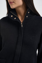 Cardigan donna con zip nero TF6086 22222 LIU JO SPORT 