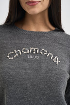 Maglia donna girocollo Chamonix grigia TF6160 L9484 LIU JO SPORT 