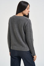 Maglia donna girocollo Chamonix grigia TF6160 L9484 LIU JO SPORT 