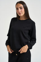 Felpa donna a girocollo nera TF6206 22222 LIU JO SPORT 