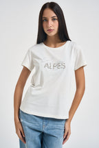 T-shirt donna girocollo bianca TF6241 L9508 LIU JO SPORT 