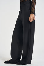 Pantalone donna a palazzo nero 09911 NERO LOKITA MILANO 